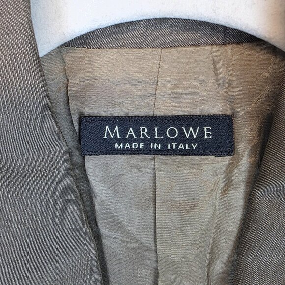 Marlowe Jacket Womens 38 Brown Wool Made In Italy Blazer Career Office Wear - Picture 2 of 13